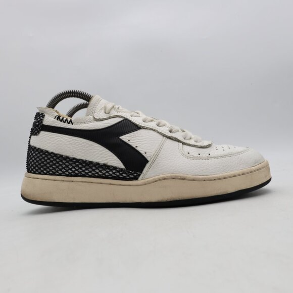 Diadora Heritage Sneakers White/Black Men's 7.5 Women’s 9 Leather Casual Shoes - Picture 1 of 10
